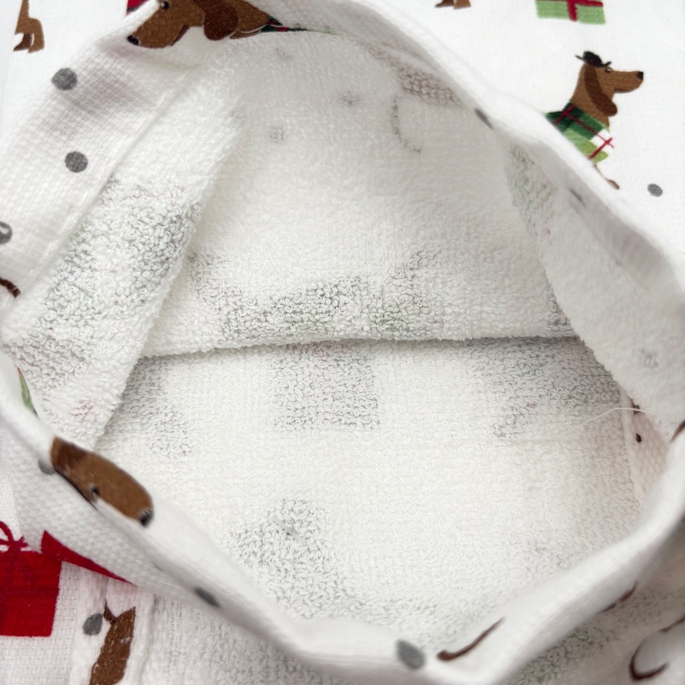 Set of 2 Blissliving Dachshund Doxie Christmas Kitchen Towels Holiday Dog Gift - Picture 3 of 5